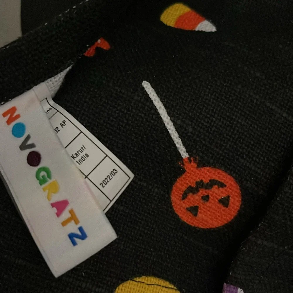 Novogratz Halloween Adult & Child Apron Set Glow In The Dark Skeleton Candy NEW